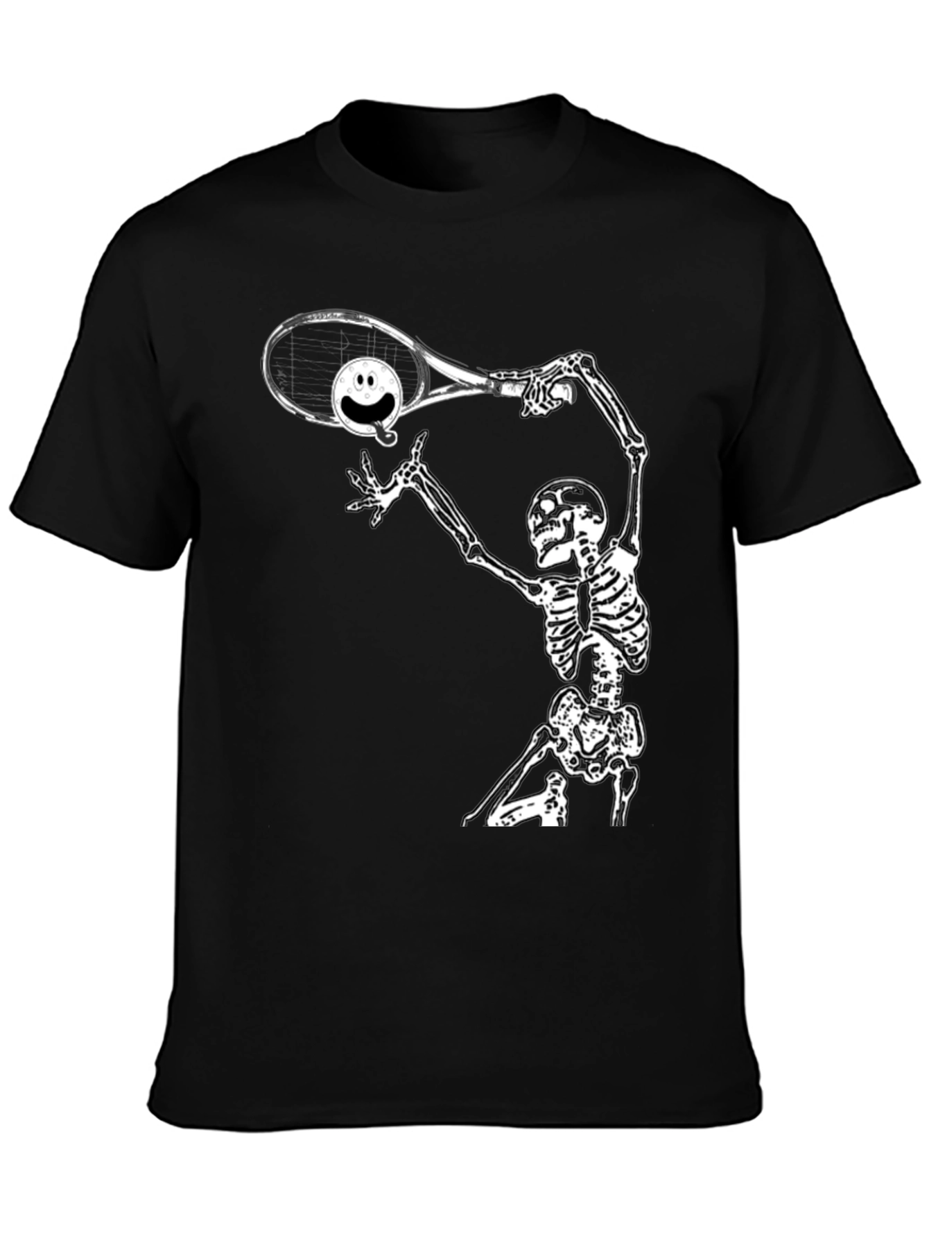 Humorous Skeleton Tennis T-Shirt