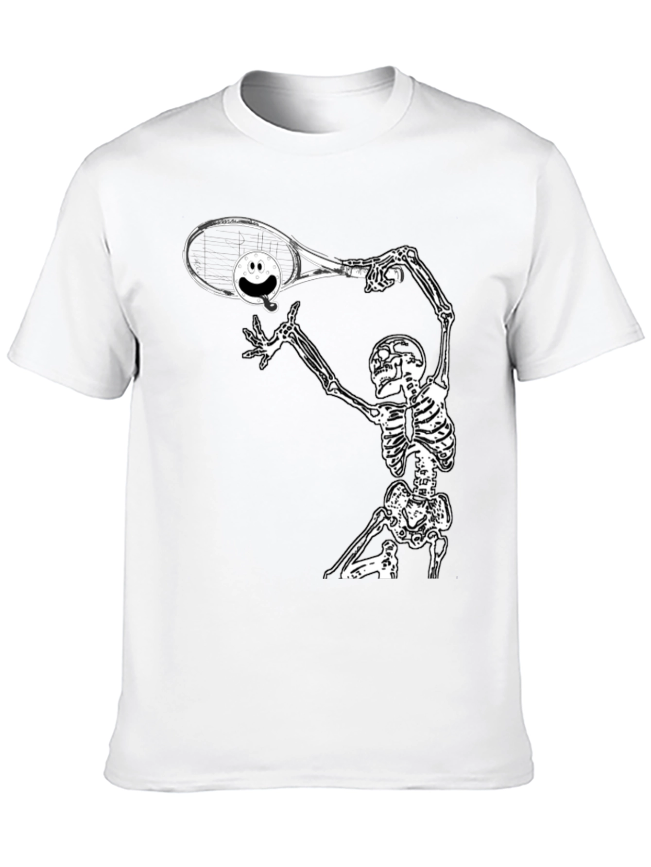 Humorous Skeleton Tennis T-Shirt