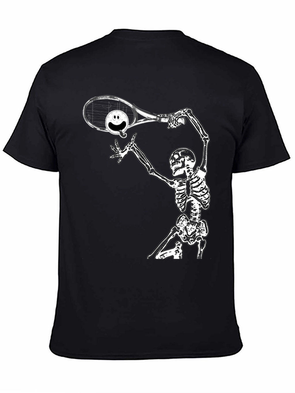 Humorous Skeleton Tennis T-Shirt