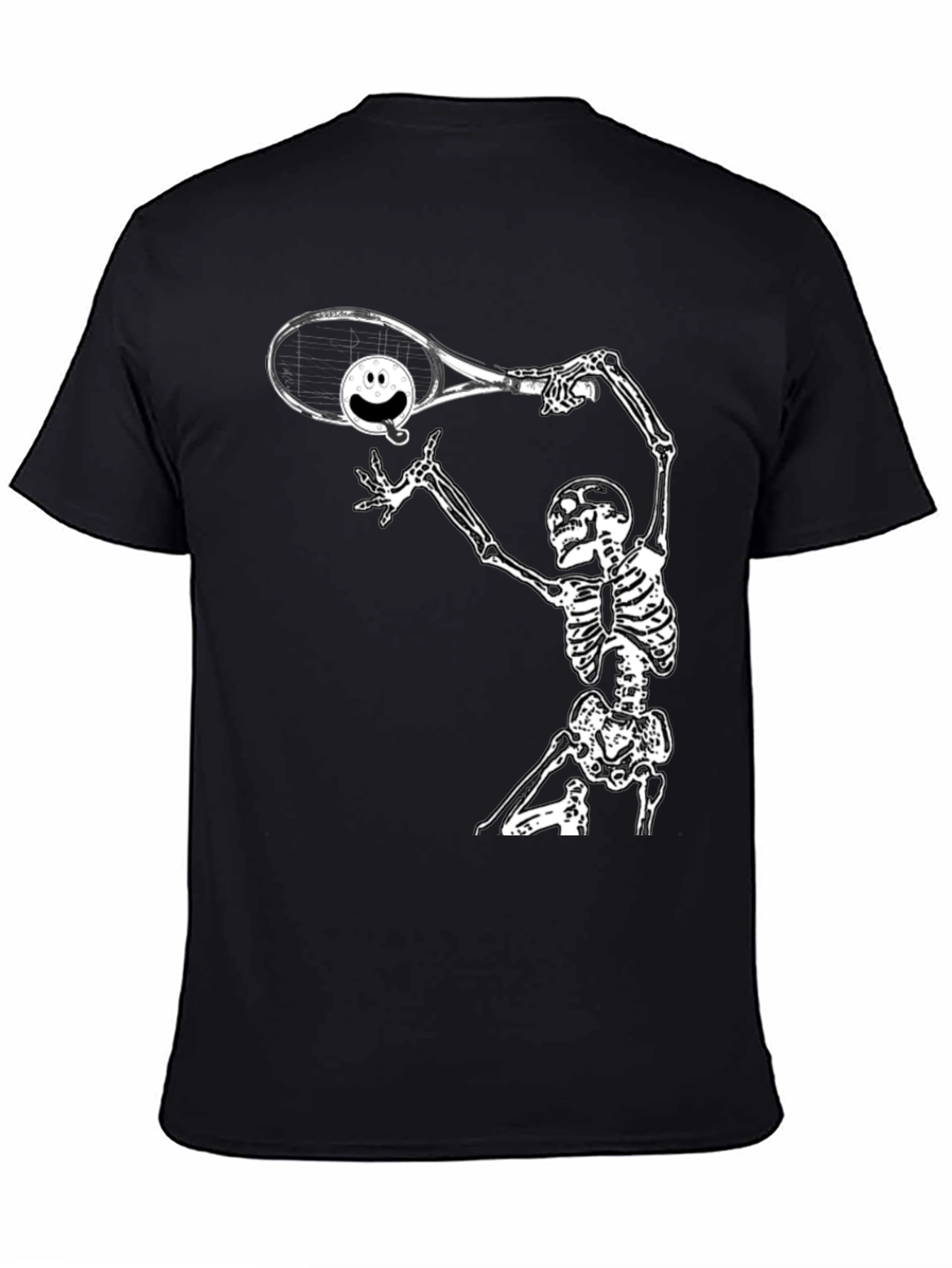 Humorous Skeleton Tennis T-Shirt