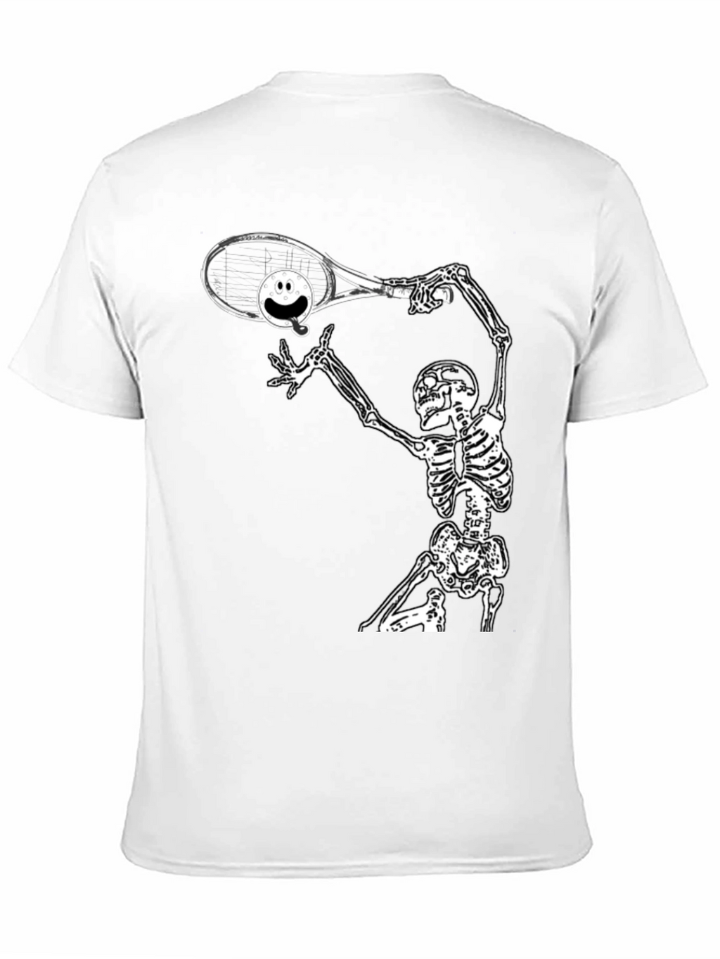 Humorous Skeleton Tennis T-Shirt