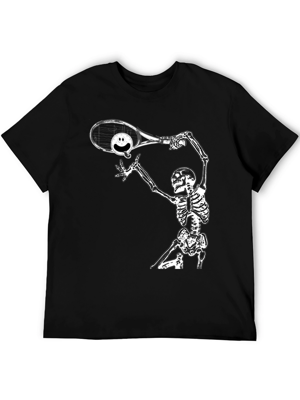 Humorous Skeleton Tennis T-Shirt