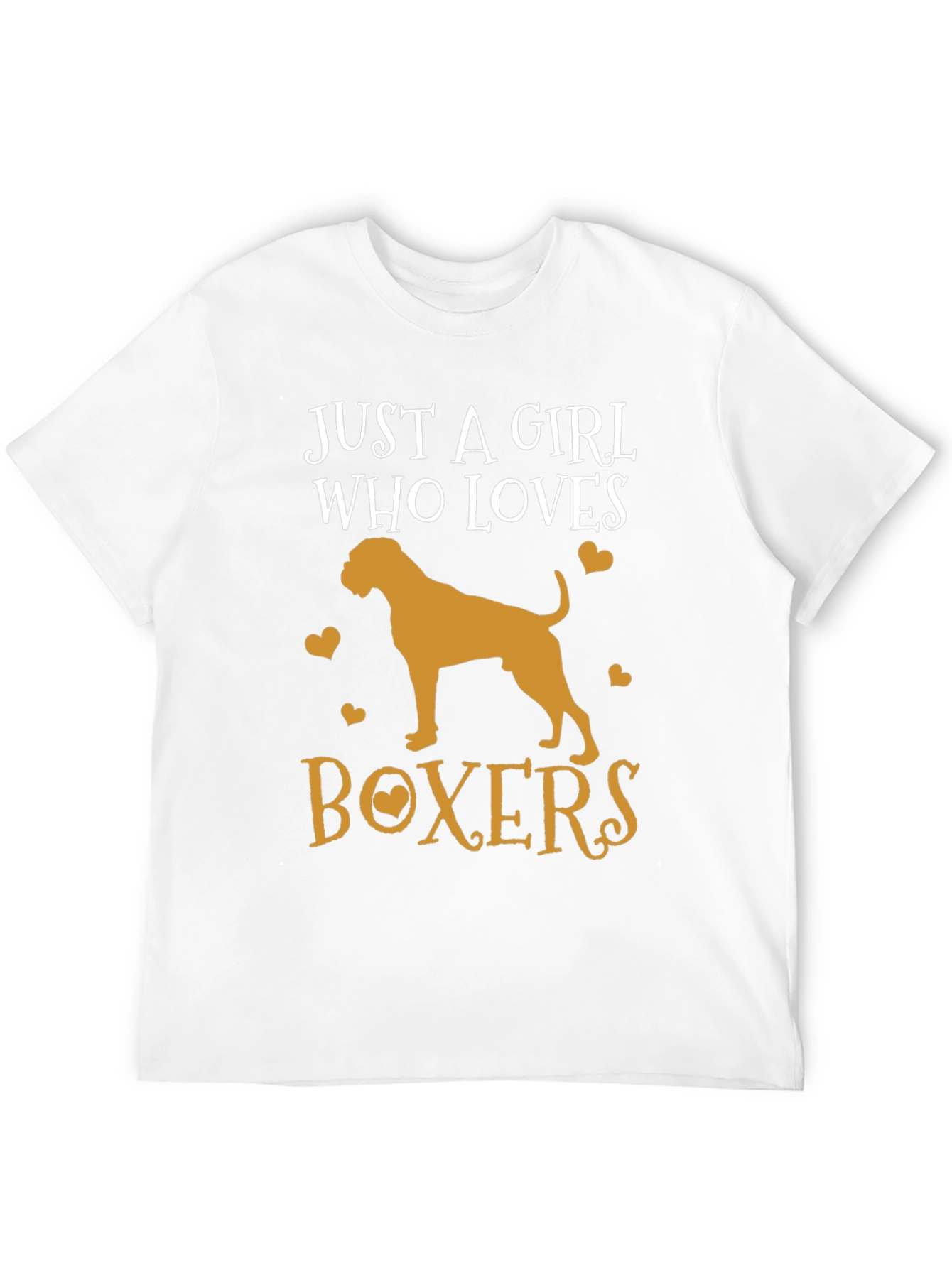 Just a Girl Who Loves Boxers T-Shirt - Dog Lover Tee
