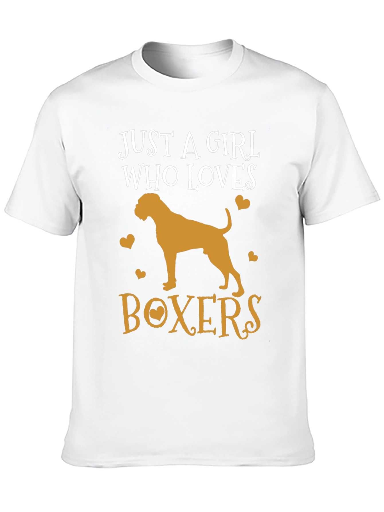 Just a Girl Who Loves Boxers T-Shirt - Dog Lover Tee