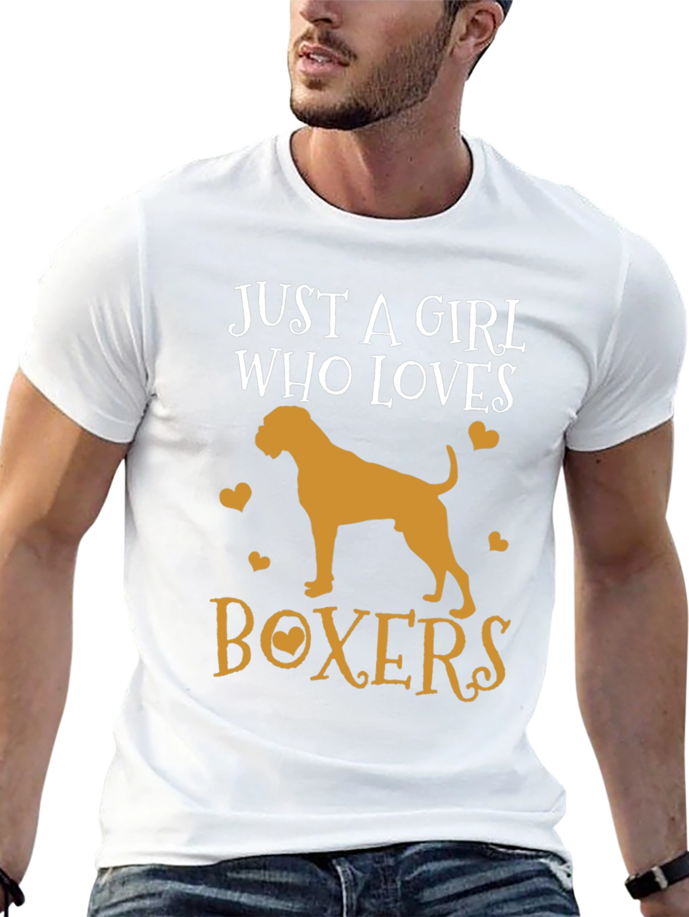 Just a Girl Who Loves Boxers T-Shirt - Dog Lover Tee