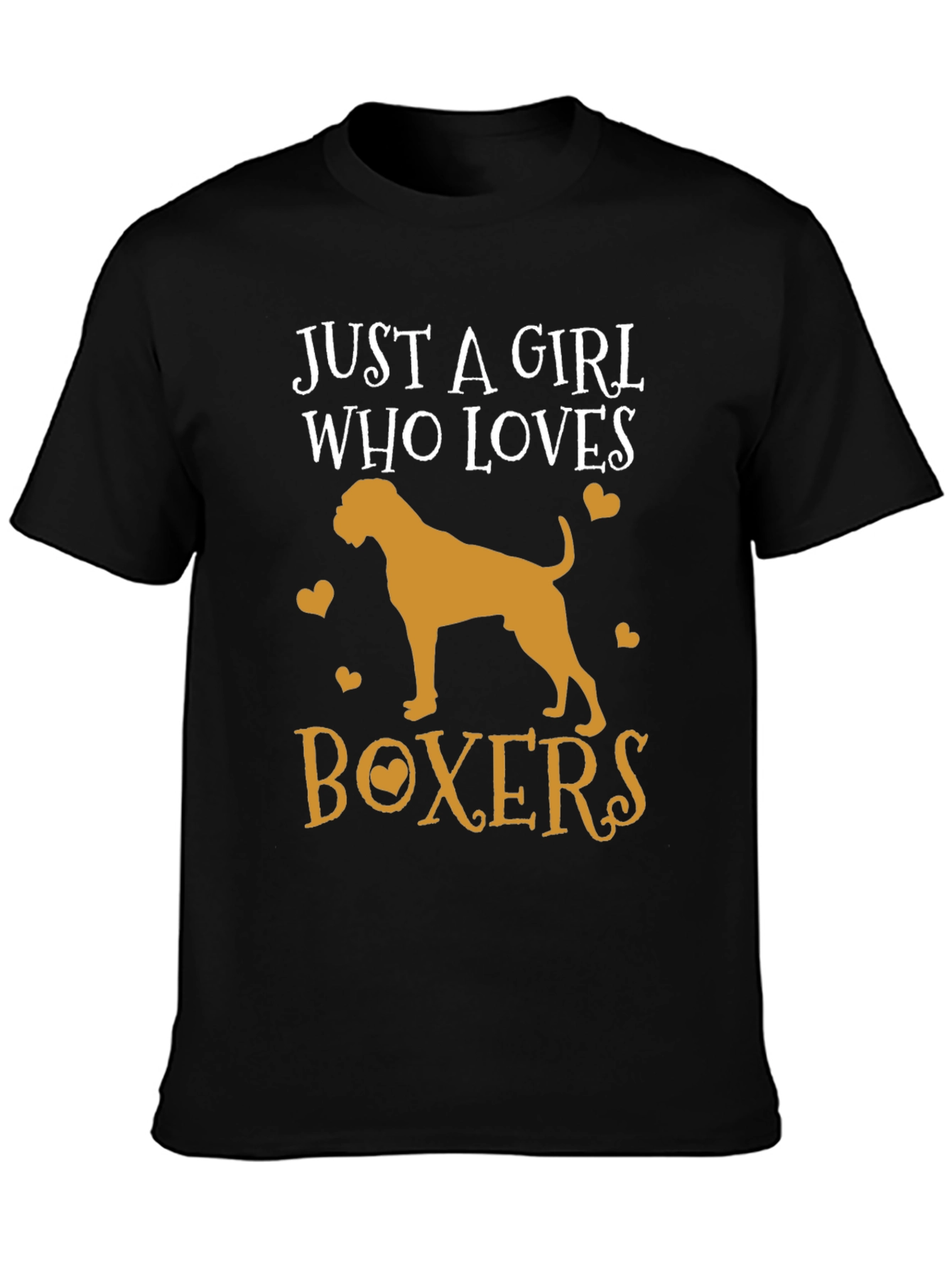 Just a Girl Who Loves Boxers T-Shirt - Dog Lover Tee