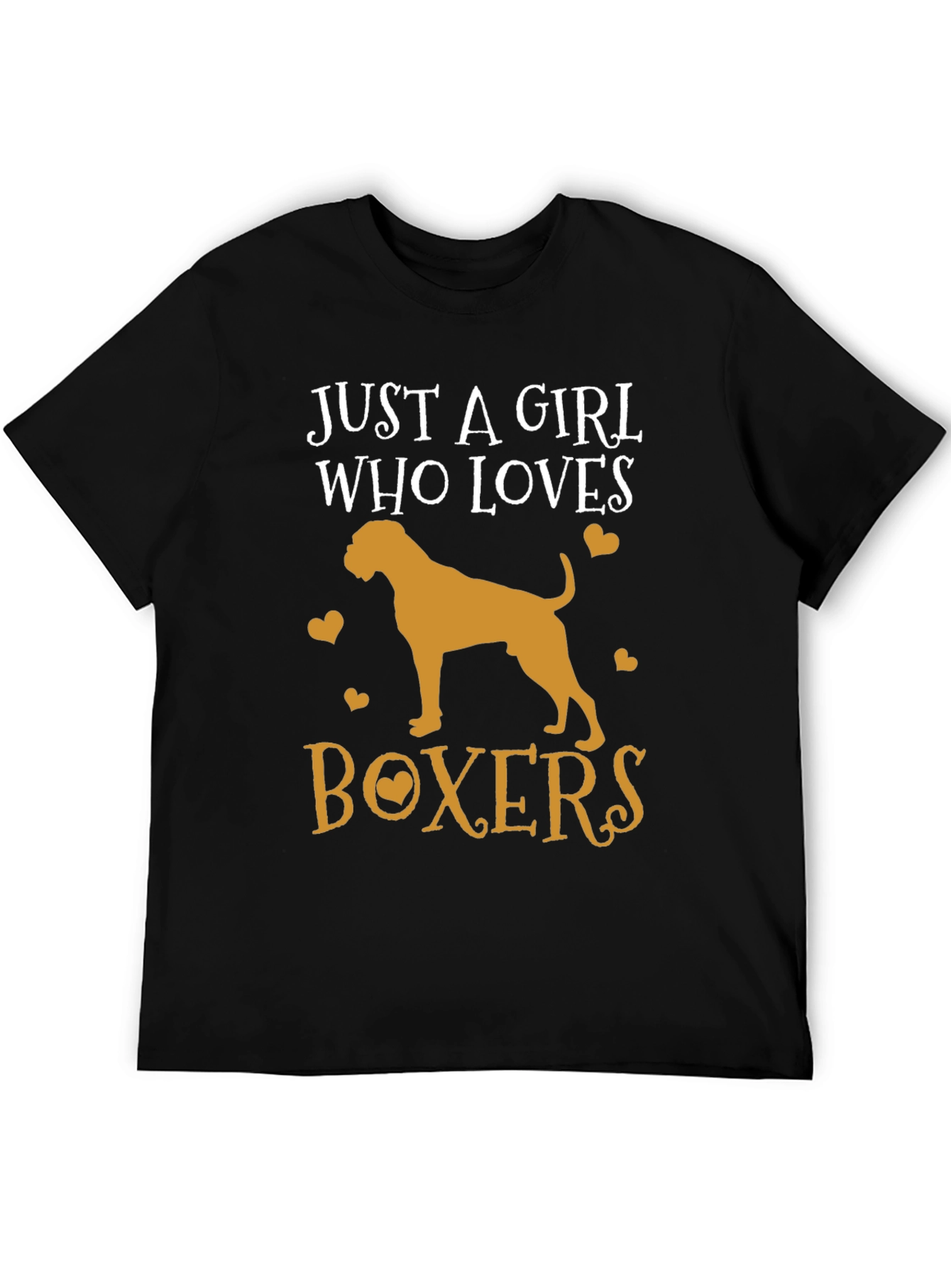 Just a Girl Who Loves Boxers T-Shirt - Dog Lover Tee