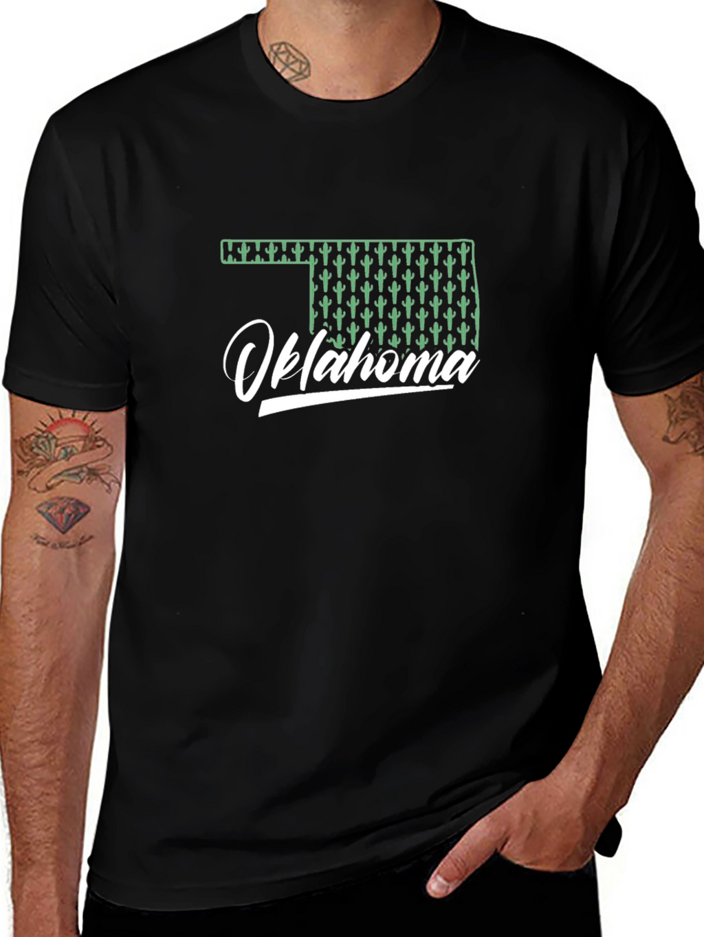 Oklahoma Cactus Graphic T-Shirt