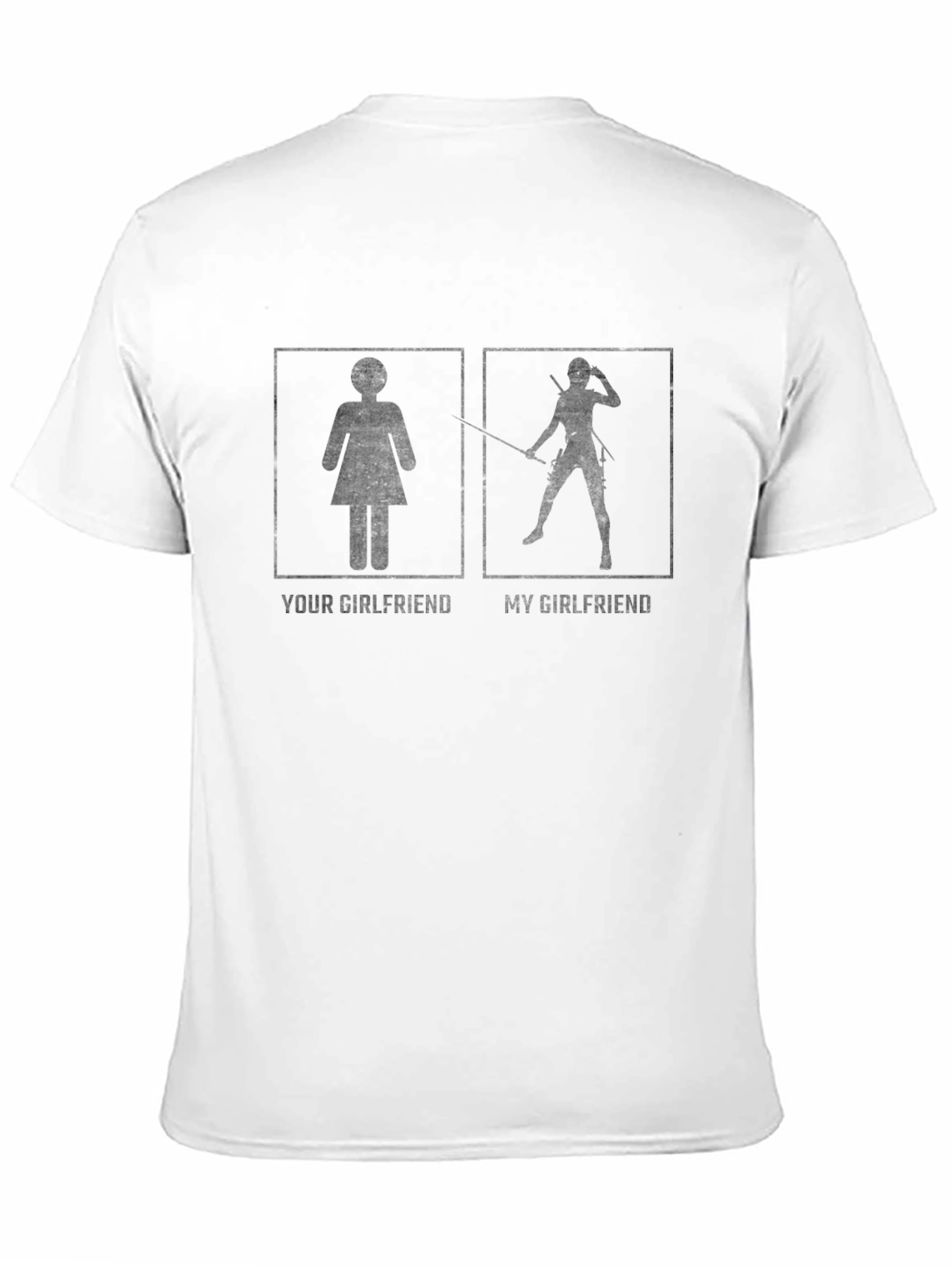 Funny Your Girlfriend vs My Girlfriend Black T-Shirt