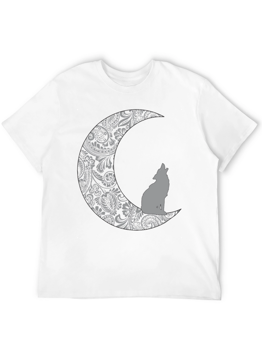 Wolf Moon Graphic Tee - Black Cotton Comfort