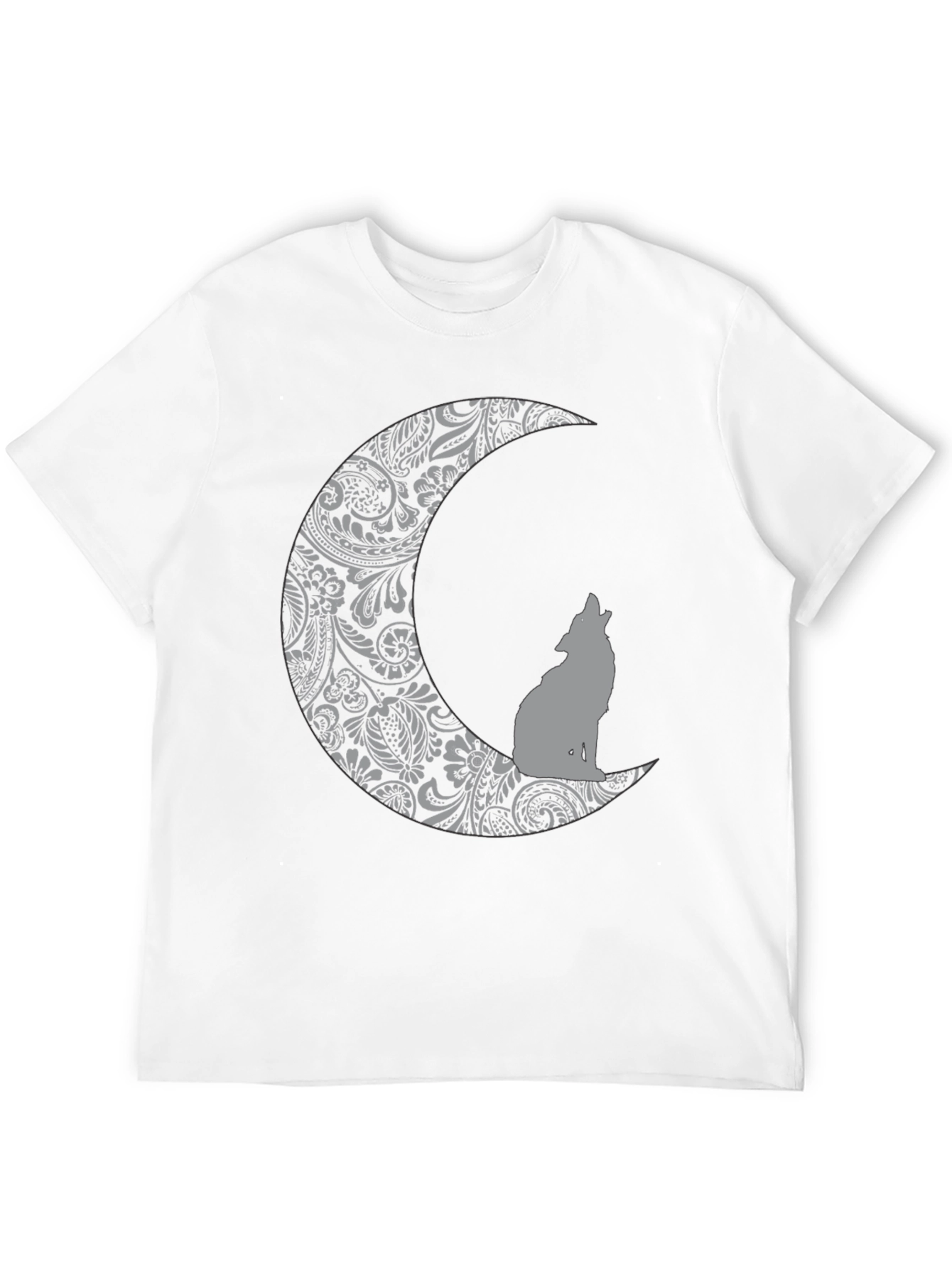 Wolf Moon Graphic Tee - Black Cotton Comfort
