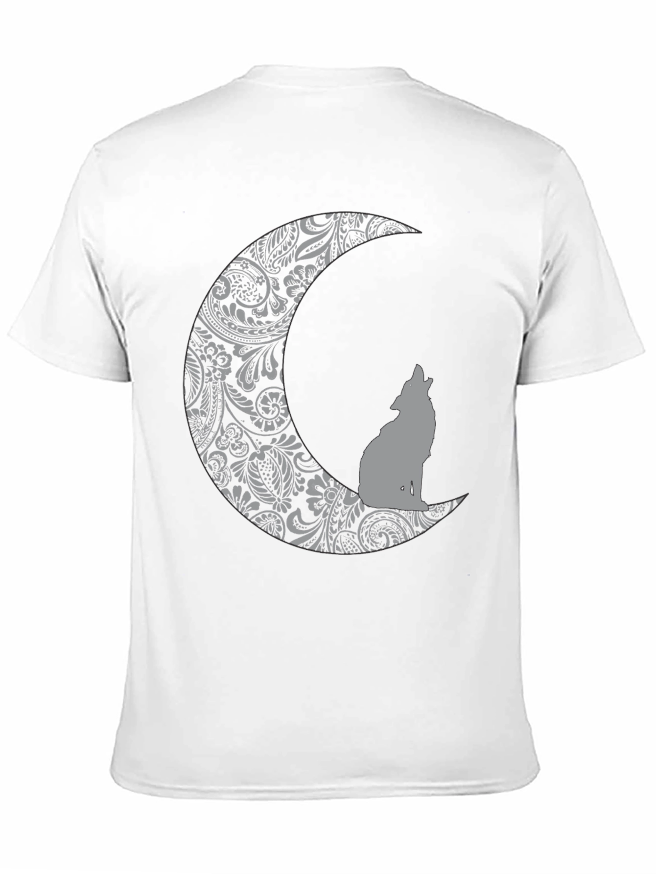 Wolf Moon Graphic Tee - Black Cotton Comfort