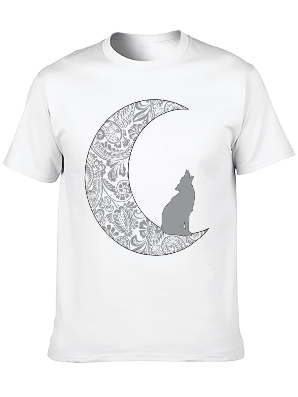 Wolf Moon Graphic Tee - Black Cotton Comfort