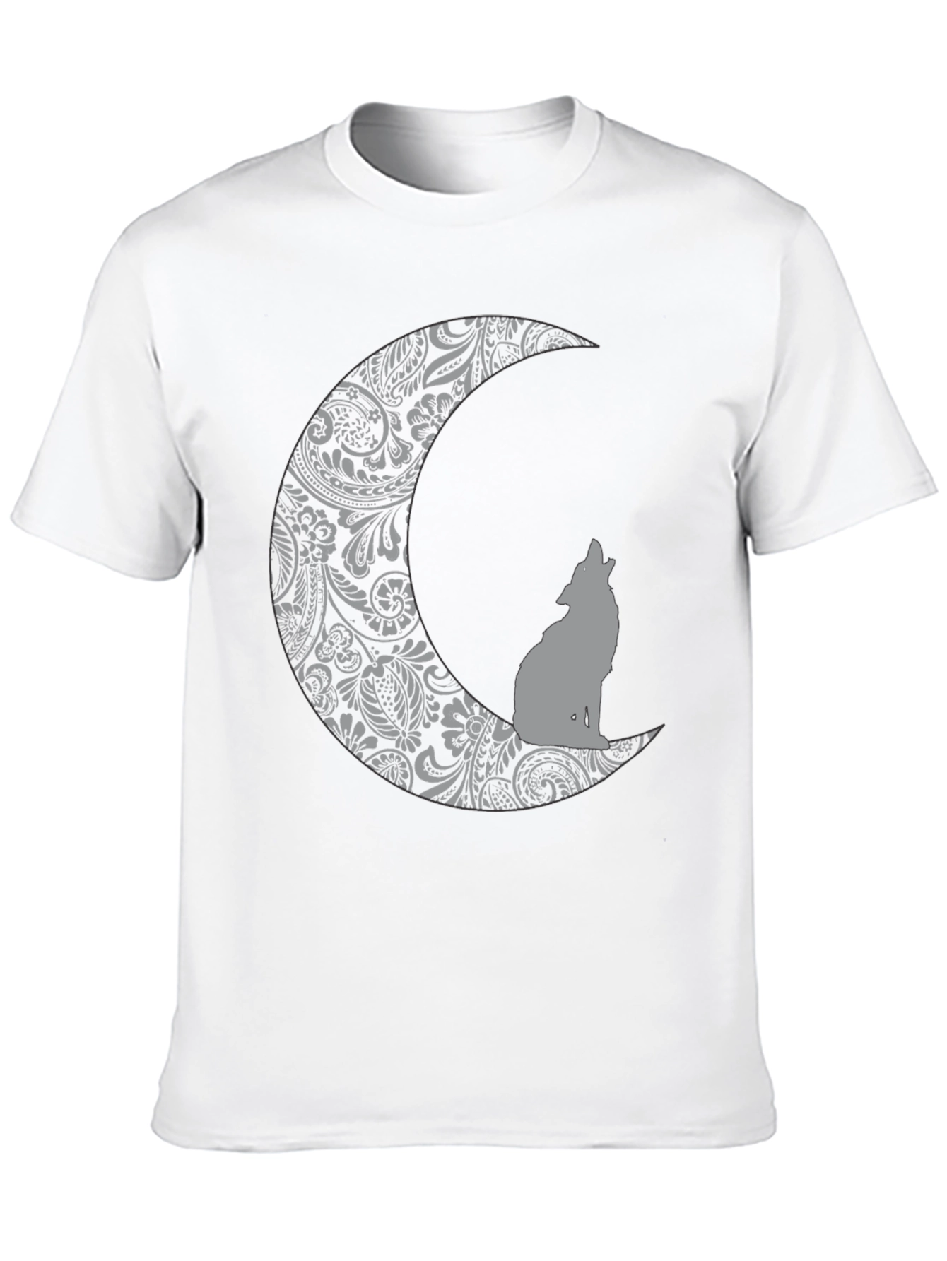 Wolf Moon Graphic Tee - Black Cotton Comfort