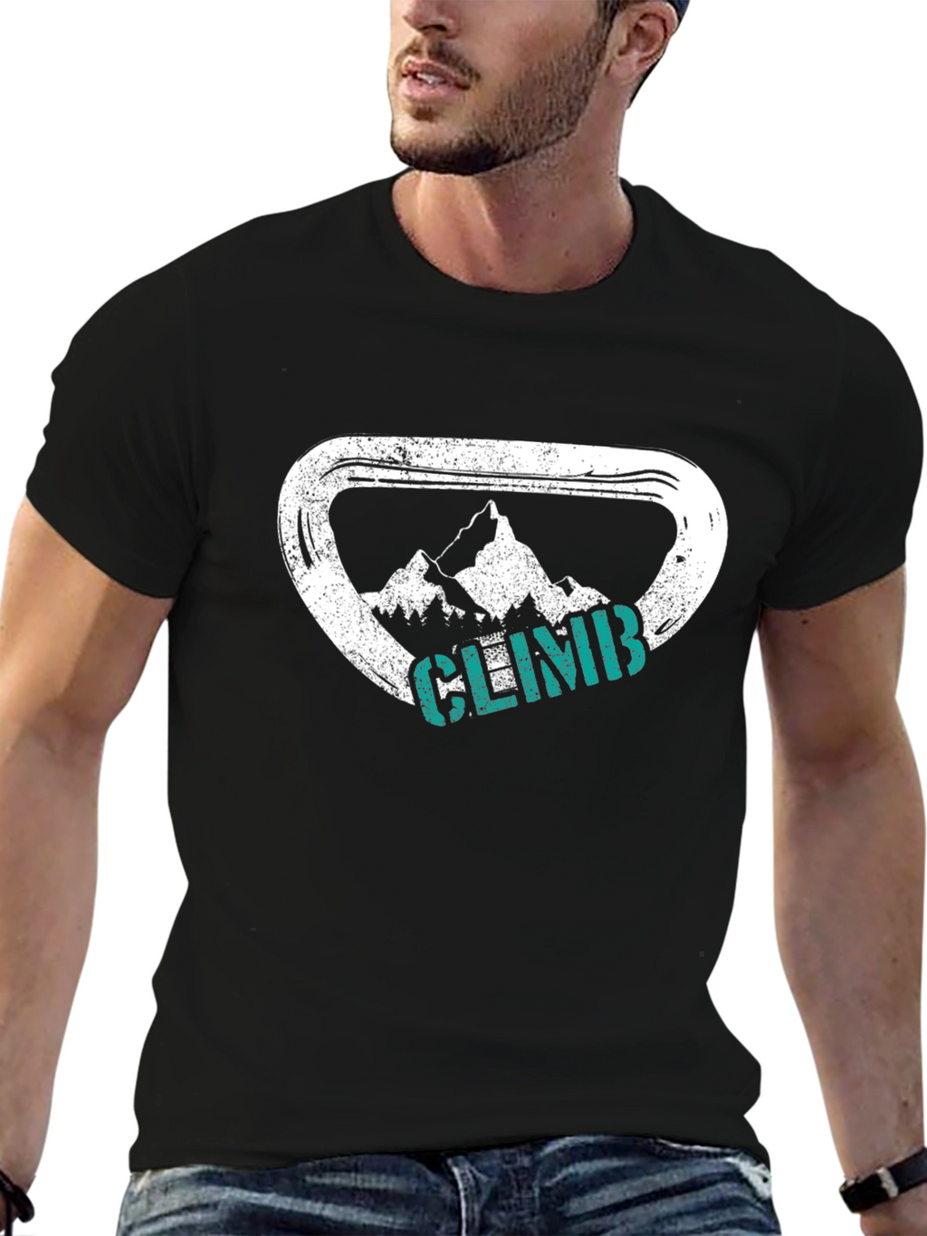 Climb Mountain T-Shirt - Rock Climbing Design