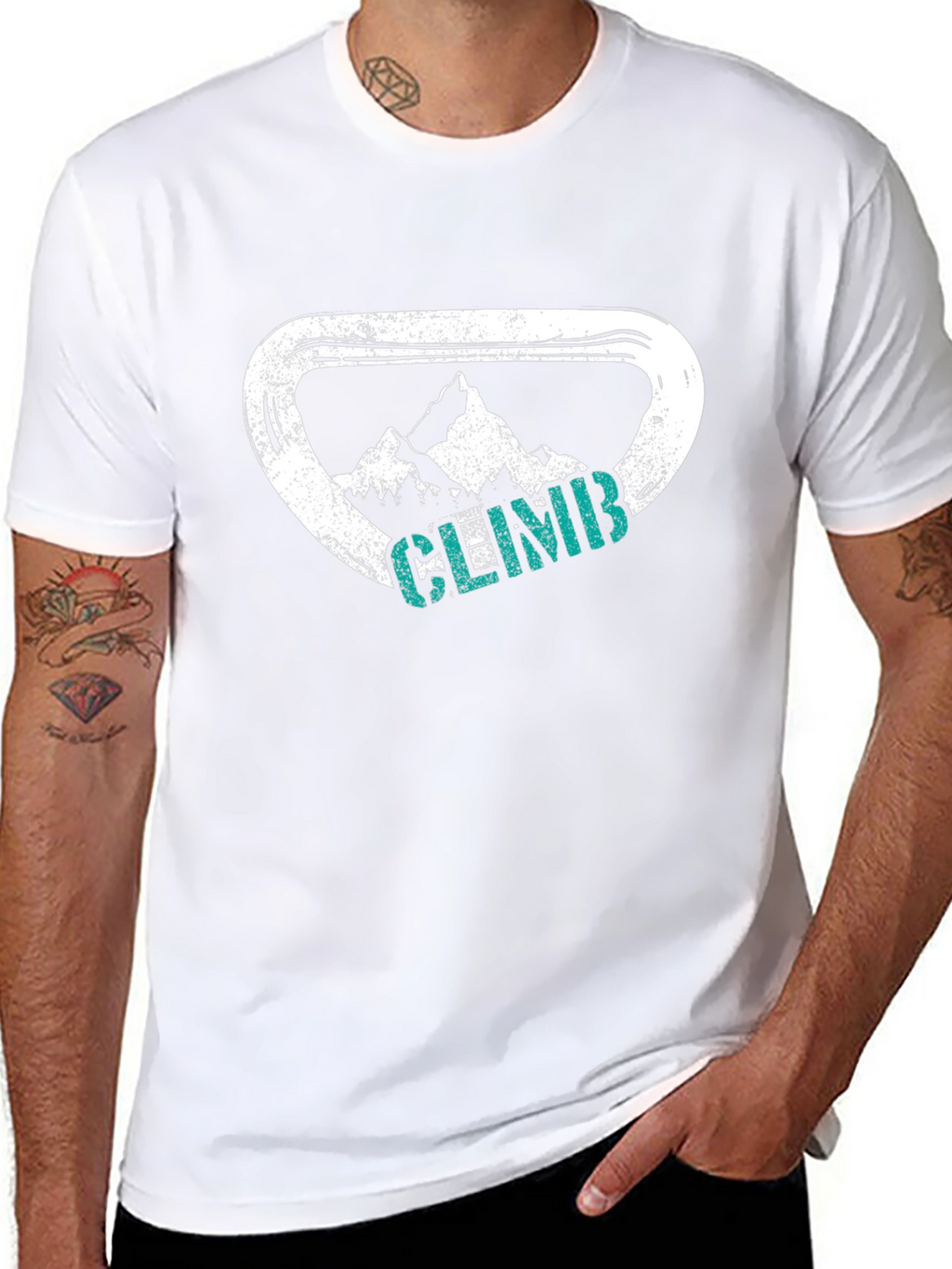 Climb Mountain T-Shirt - Rock Climbing Design