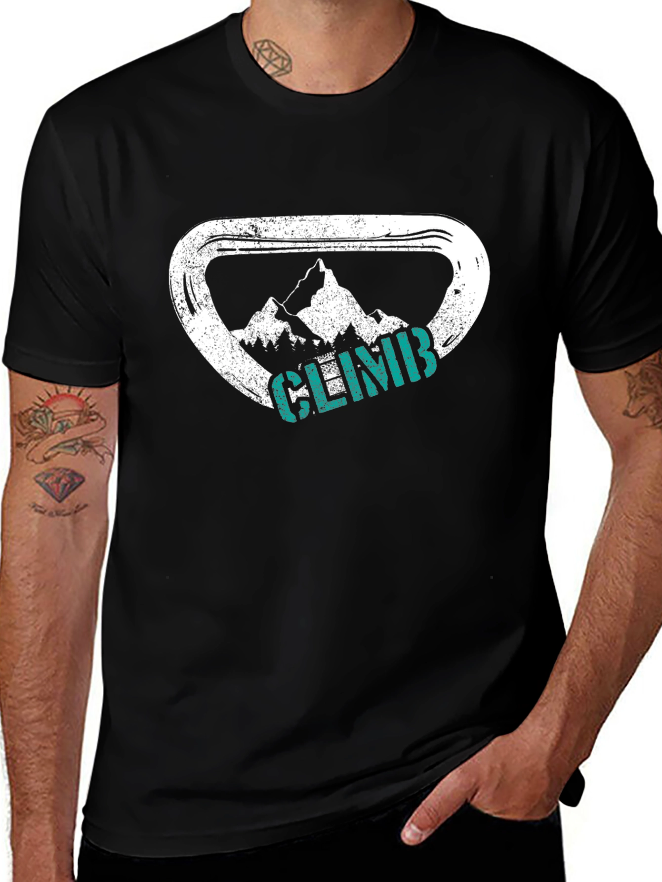 Climb Mountain T-Shirt - Rock Climbing Design