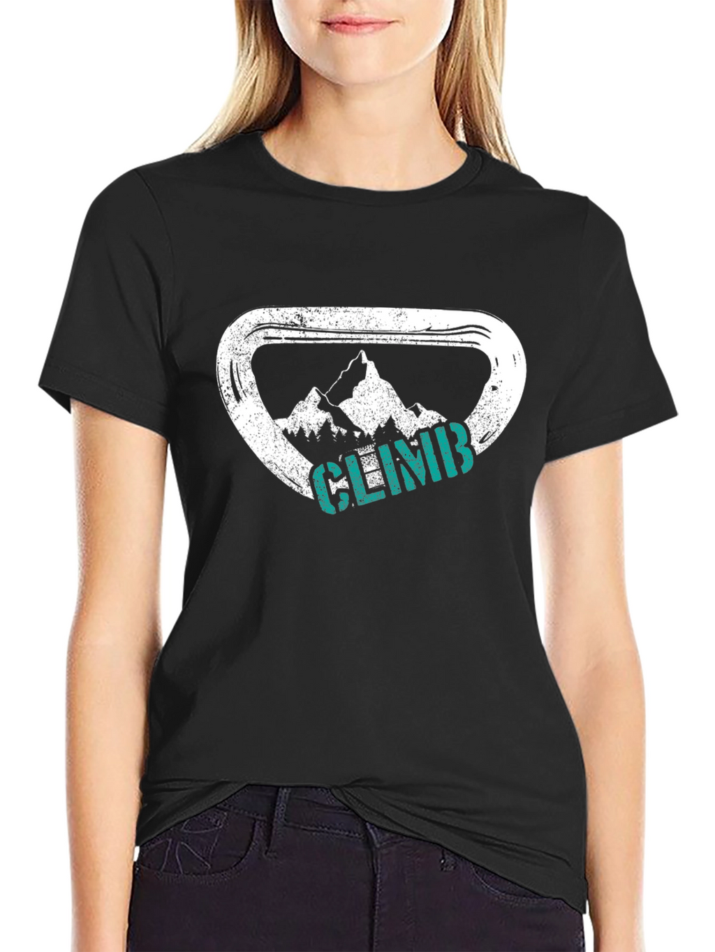 Climb Mountain T-Shirt - Rock Climbing Design
