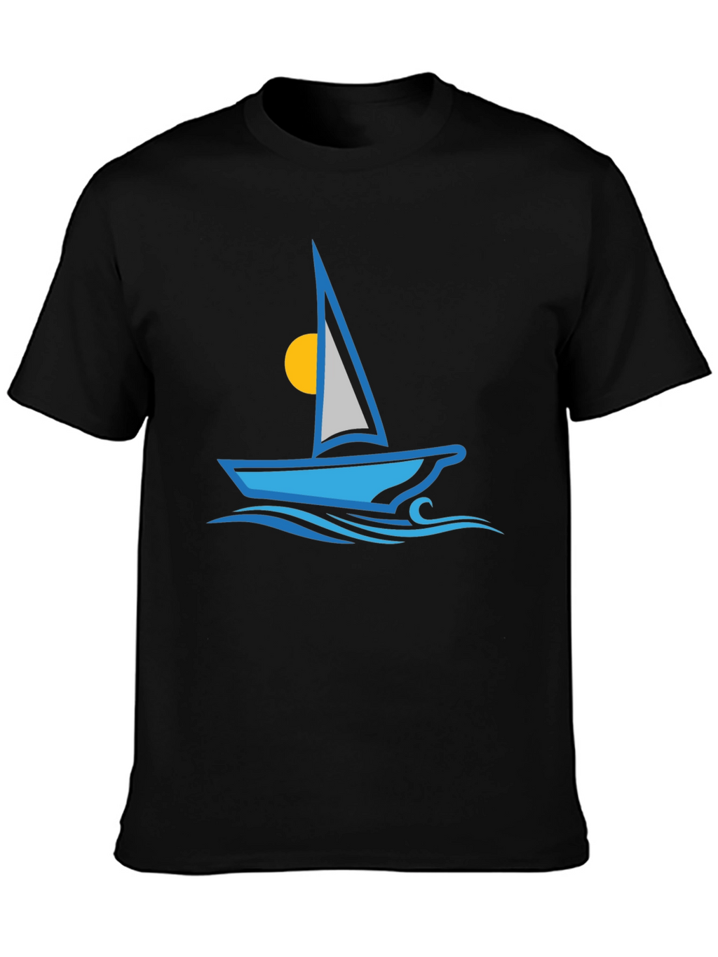 Sailing T-Shirt - Blue Boat Graphic Tee