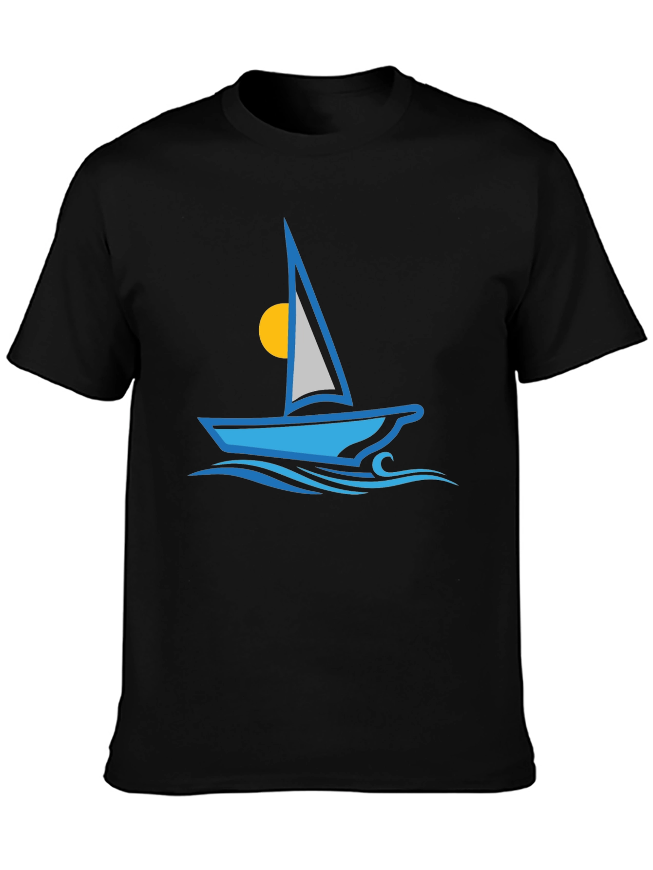 Sailing T-Shirt - Blue Boat Graphic Tee