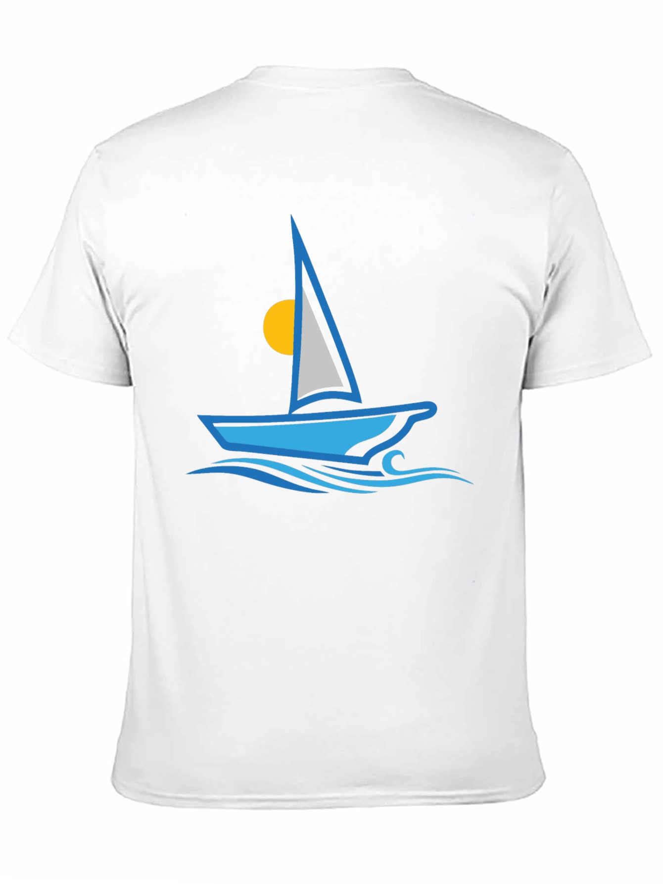 Sailing T-Shirt - Blue Boat Graphic Tee