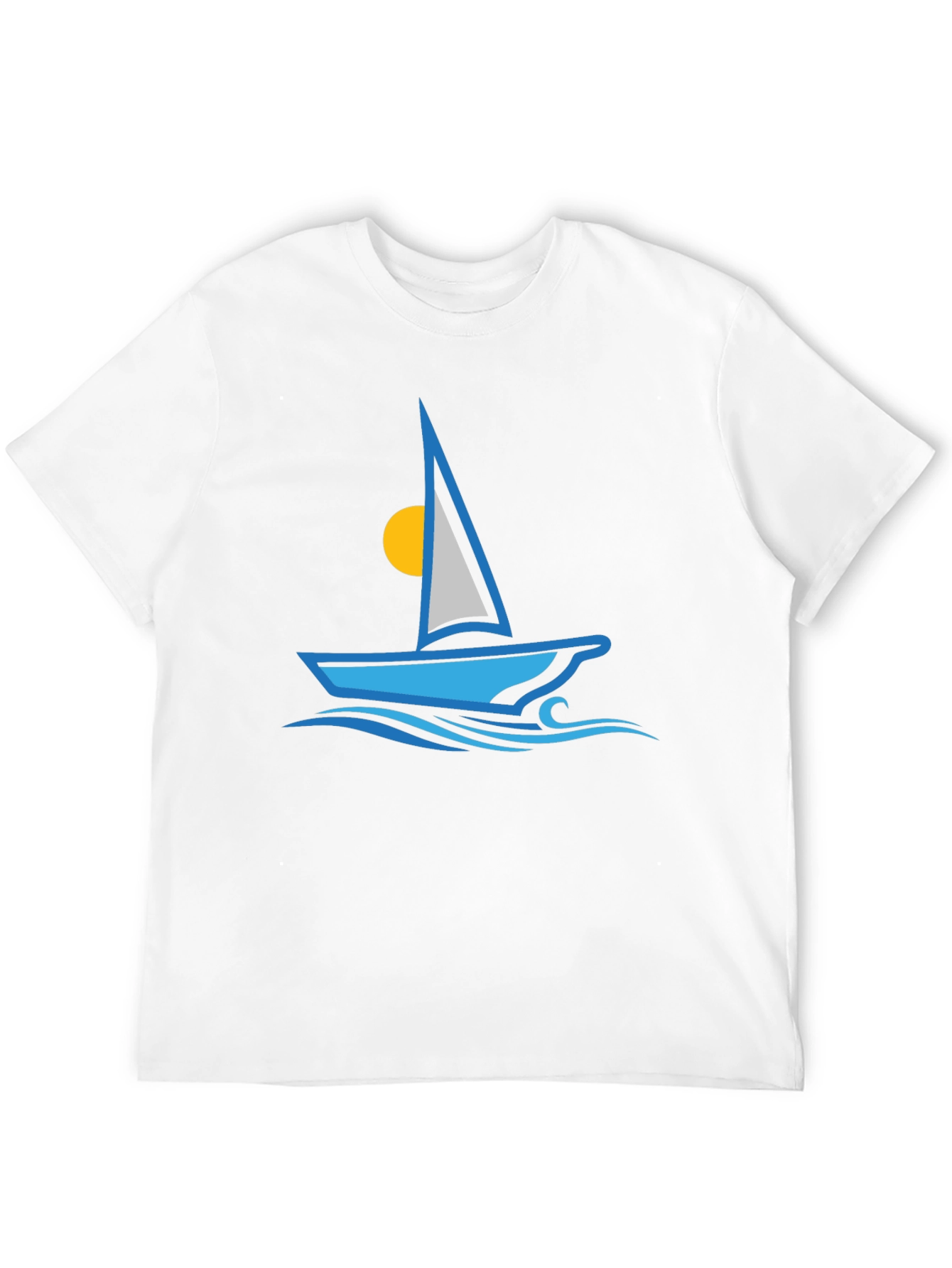Sailing T-Shirt - Blue Boat Graphic Tee