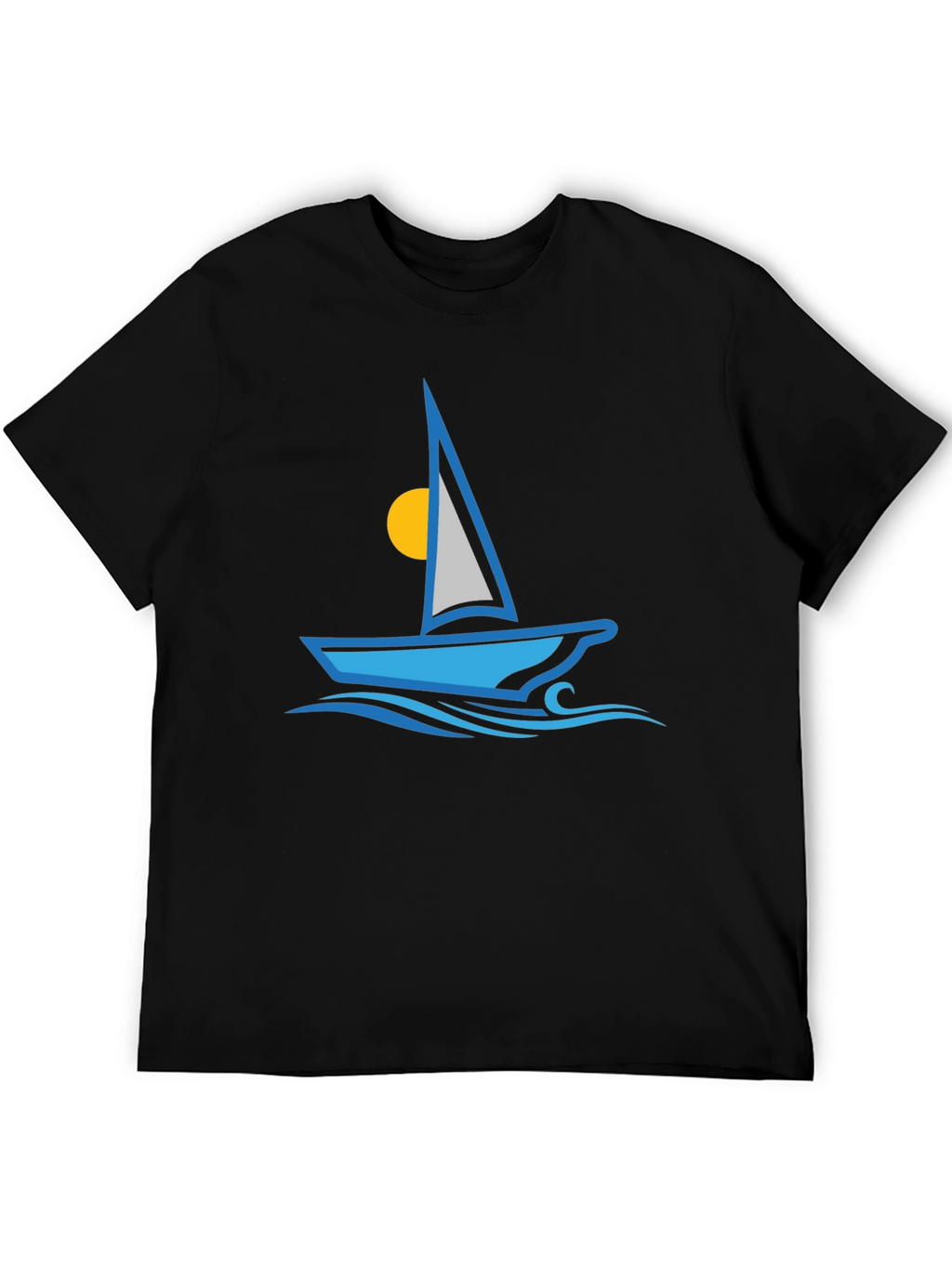 Sailing T-Shirt - Blue Boat Graphic Tee