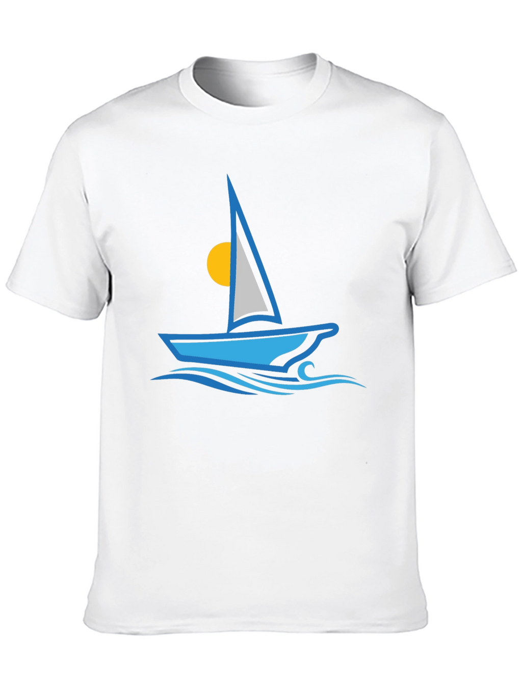Sailing T-Shirt - Blue Boat Graphic Tee
