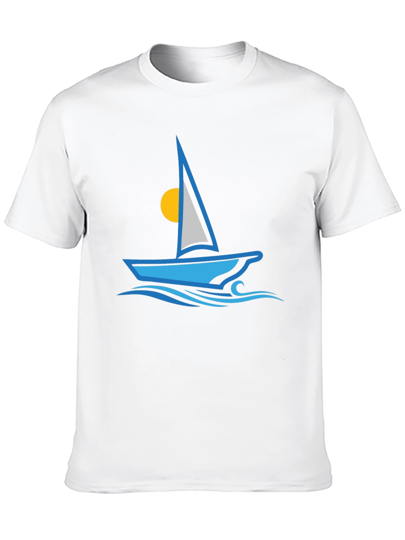 Sailing T-Shirt - Blue Boat Graphic Tee