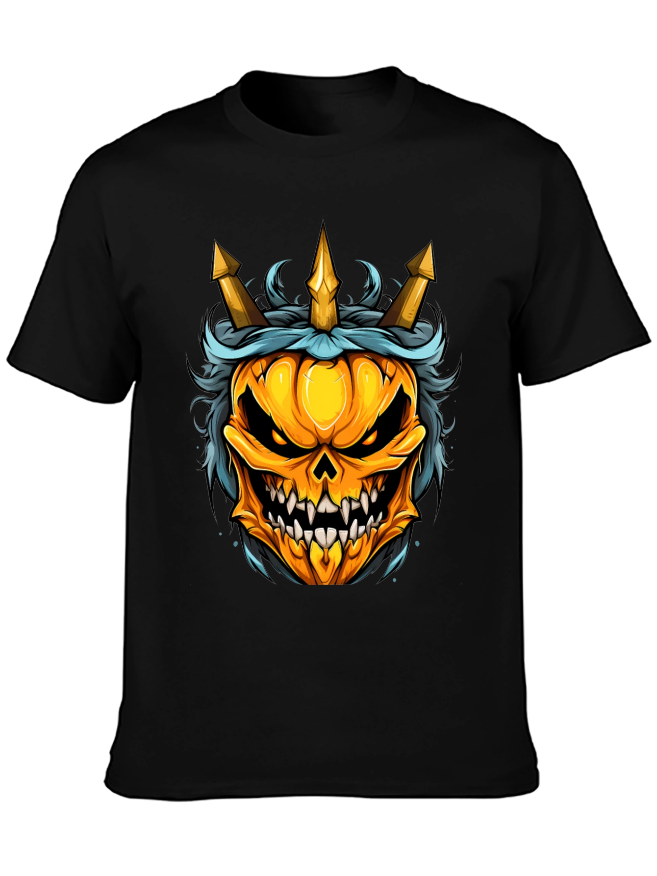 Pumpkin King T-Shirt - Halloween Skull Design