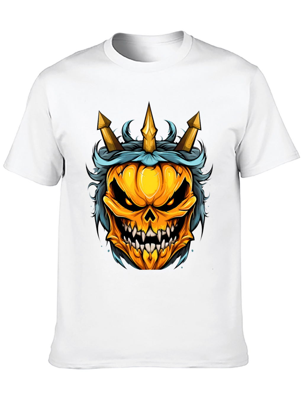 Pumpkin King T-Shirt - Halloween Skull Design