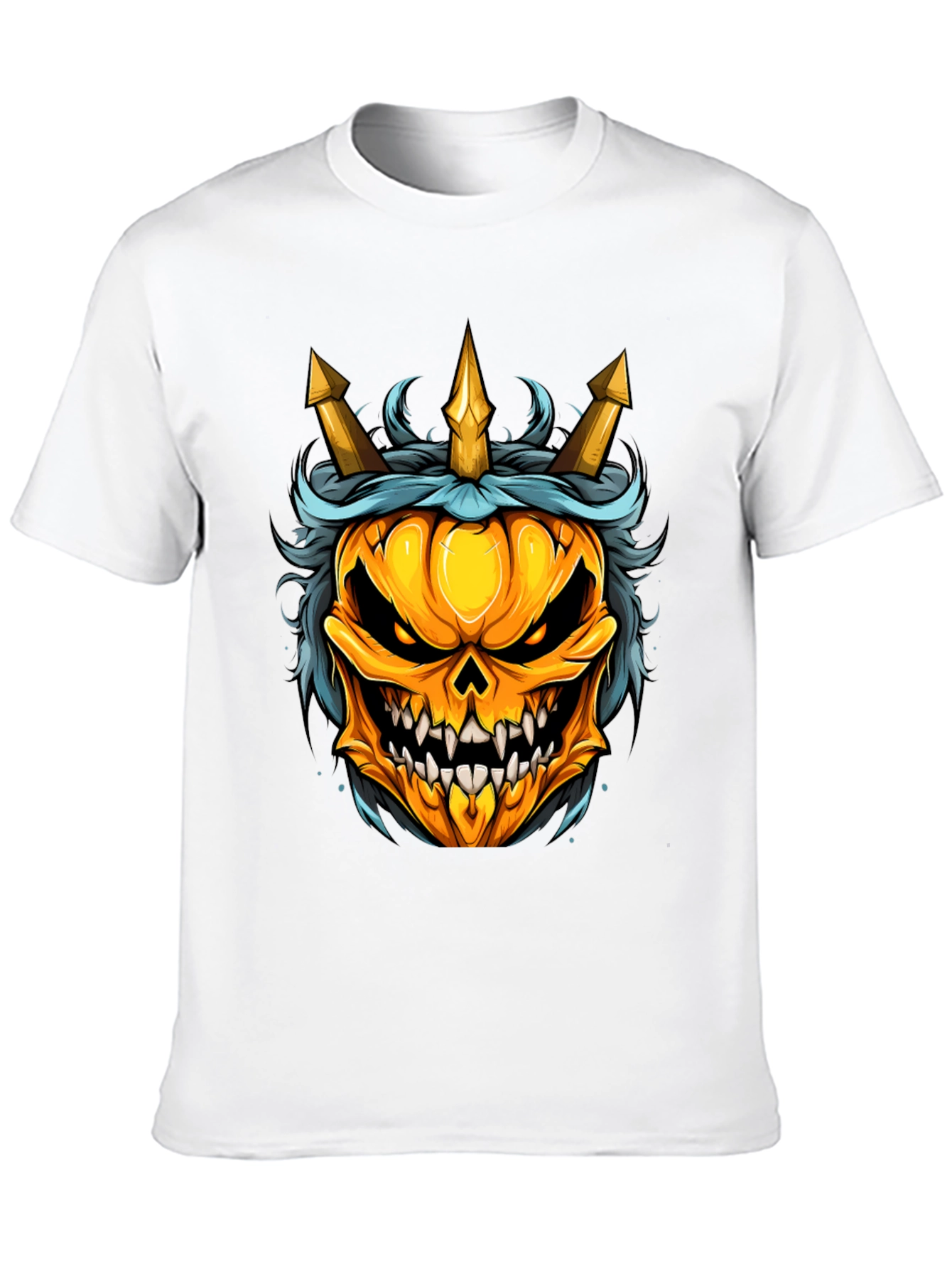 Pumpkin King T-Shirt - Halloween Skull Design