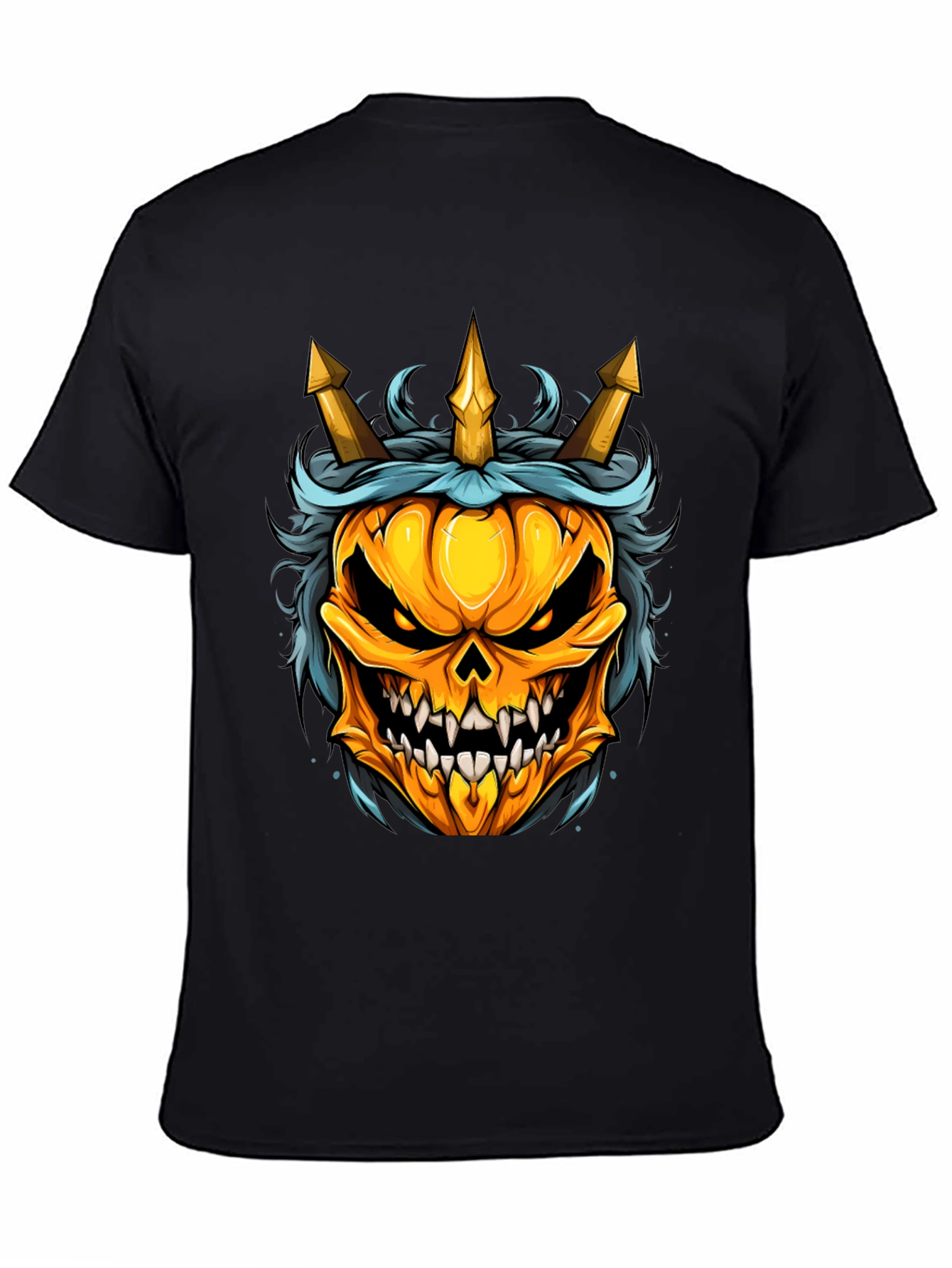 Pumpkin King T-Shirt - Halloween Skull Design