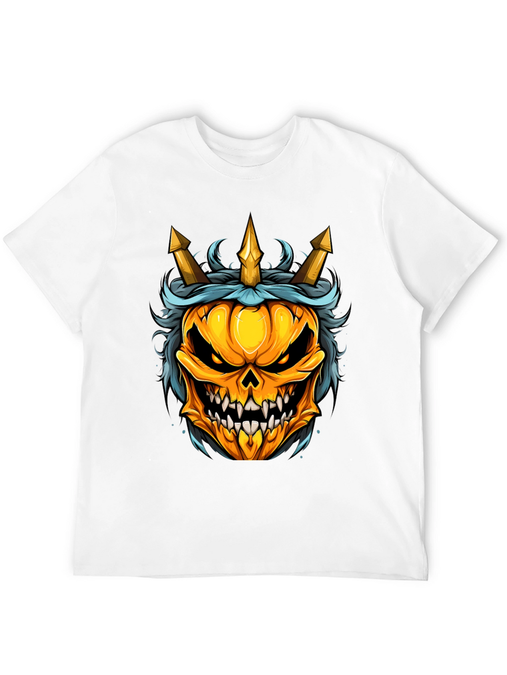 Pumpkin King T-Shirt - Halloween Skull Design