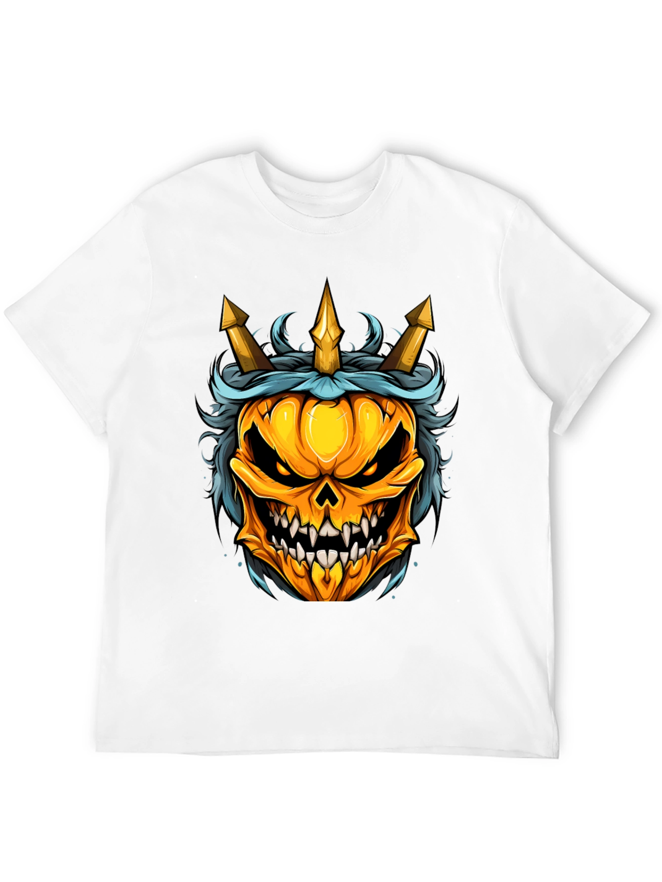 Pumpkin King T-Shirt - Halloween Skull Design