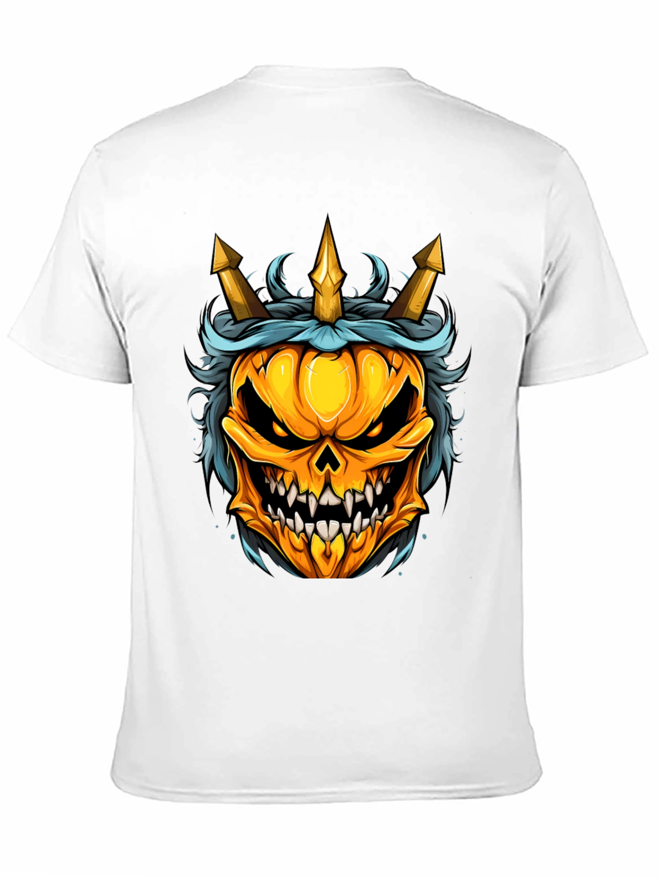 Pumpkin King T-Shirt - Halloween Skull Design