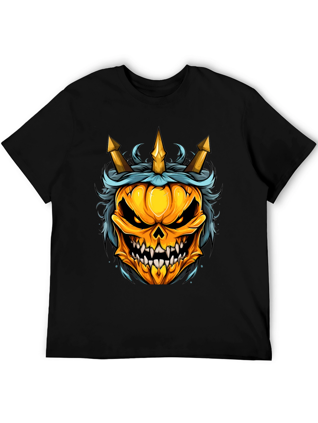 Pumpkin King T-Shirt - Halloween Skull Design