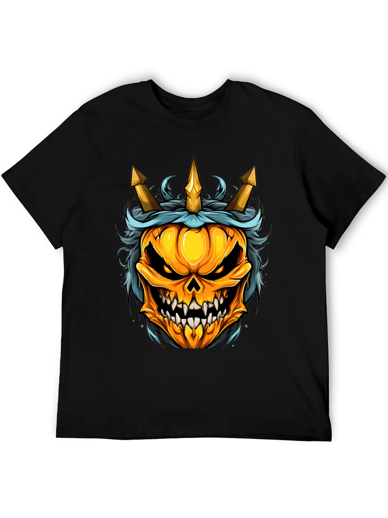Pumpkin King T-Shirt - Halloween Skull Design