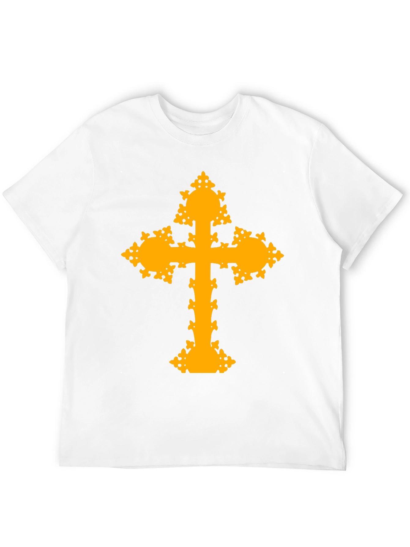 Ornate Cross Graphic T-Shirt - Black