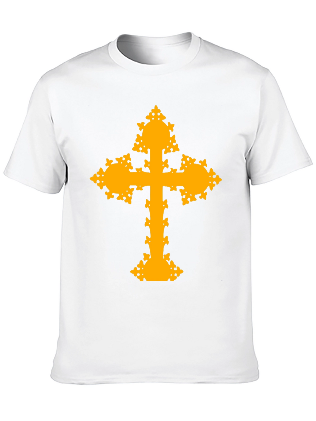 Ornate Cross Graphic T-Shirt - Black