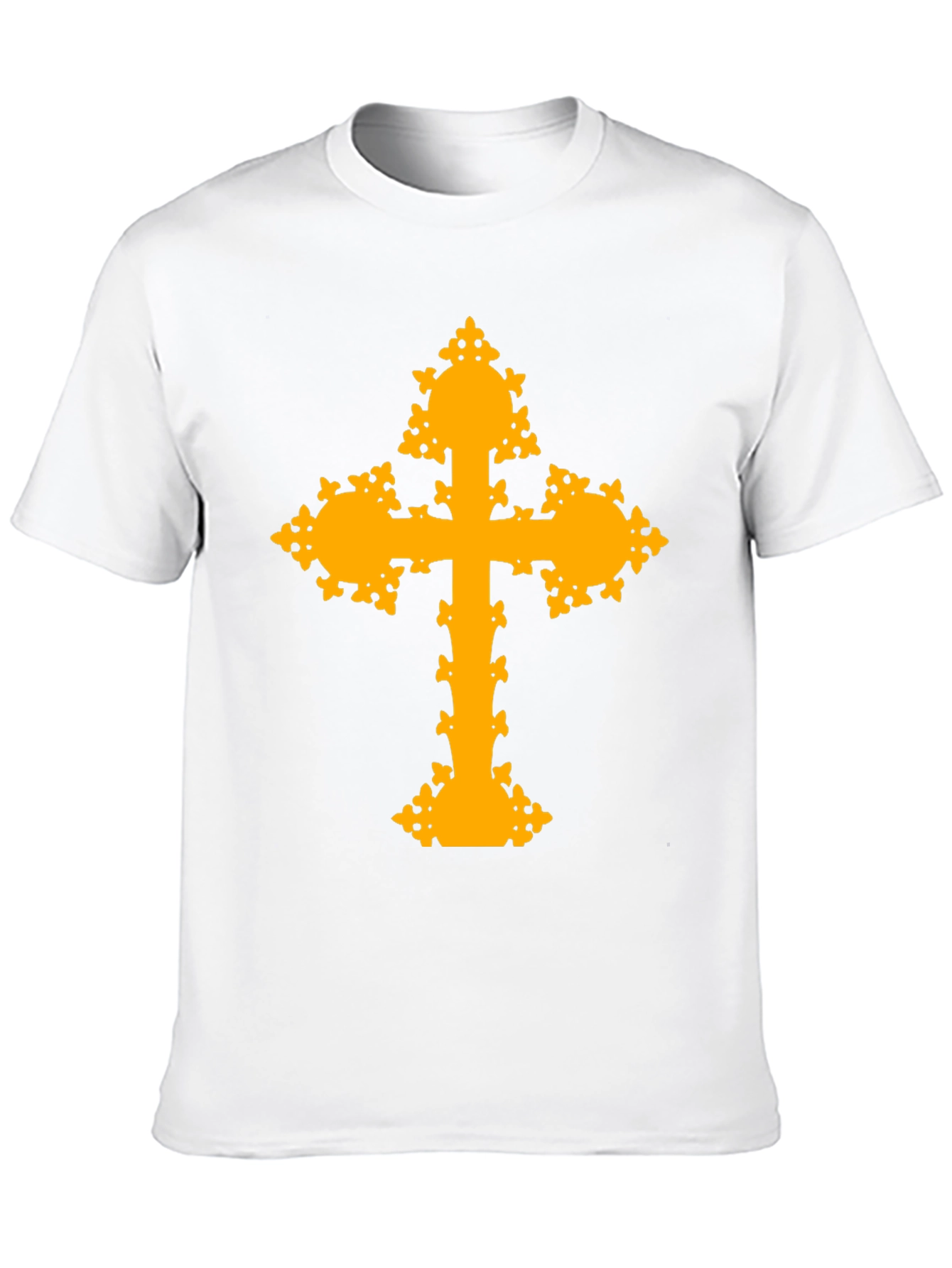 Ornate Cross Graphic T-Shirt - Black