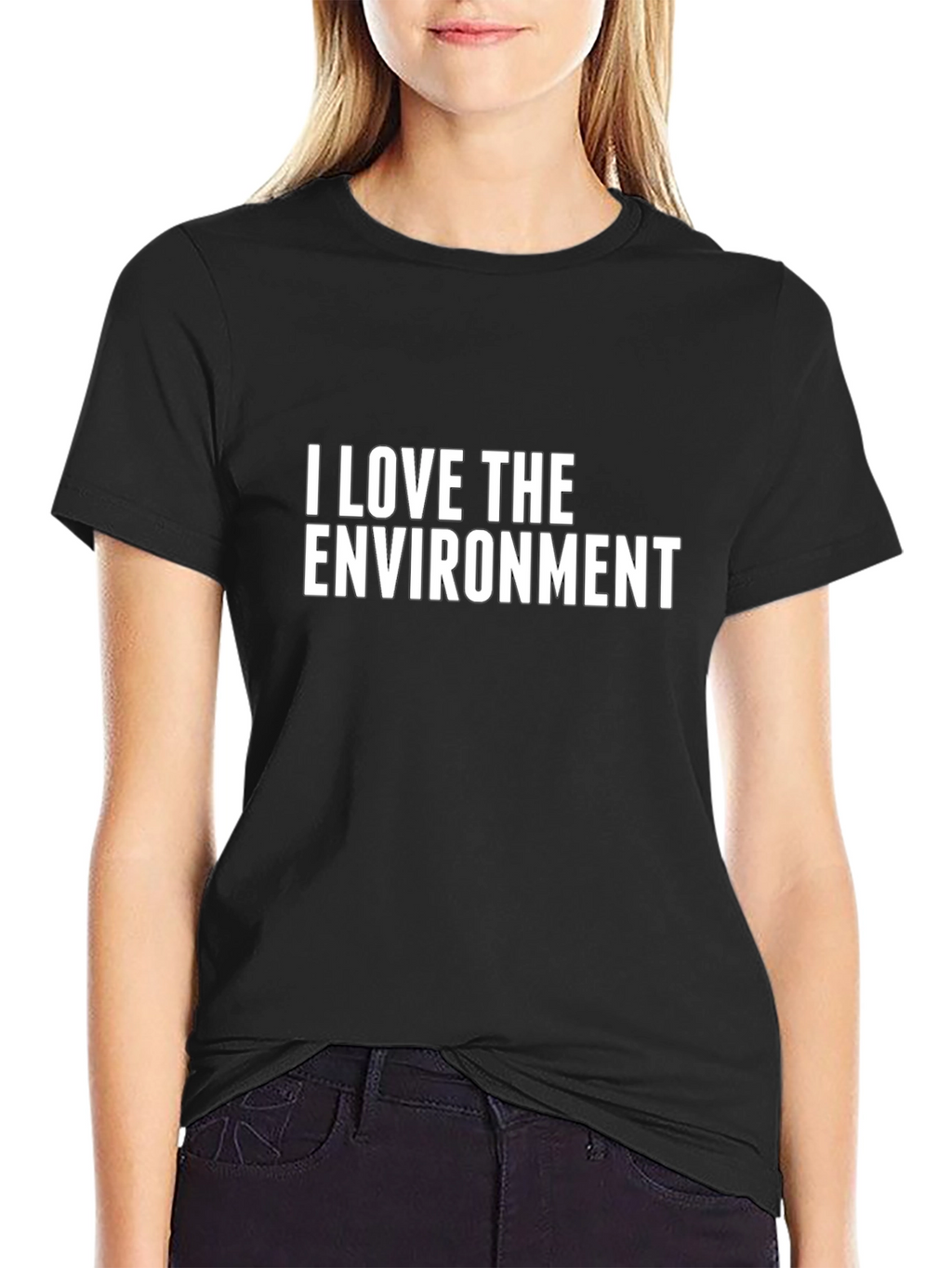 I Love The Environment Black T-Shirt
