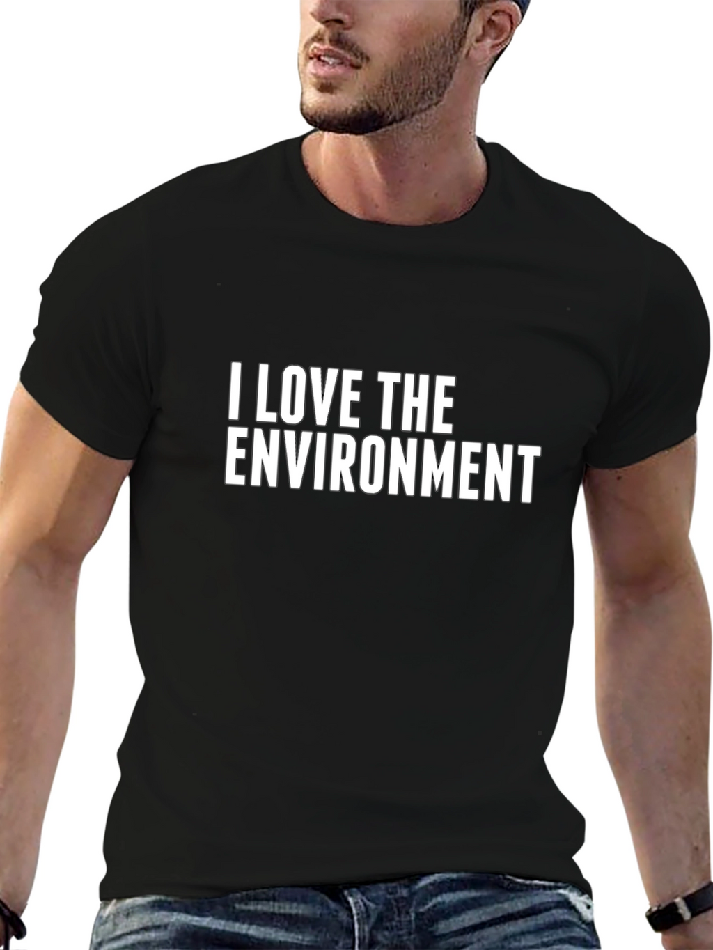 I Love The Environment Black T-Shirt