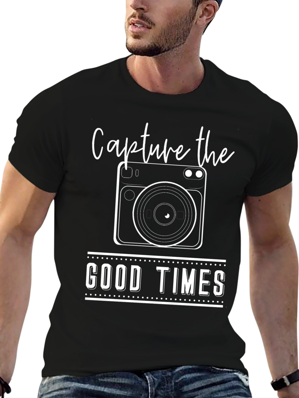 Capture the Good Times Black Graphic Tee