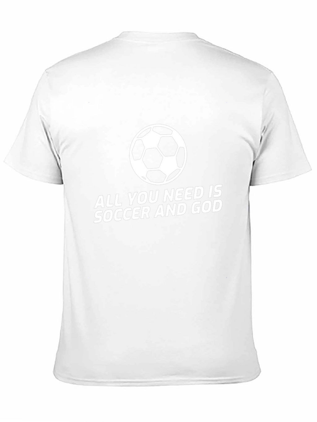 Soccer and God T-Shirt - Black Crew Neck