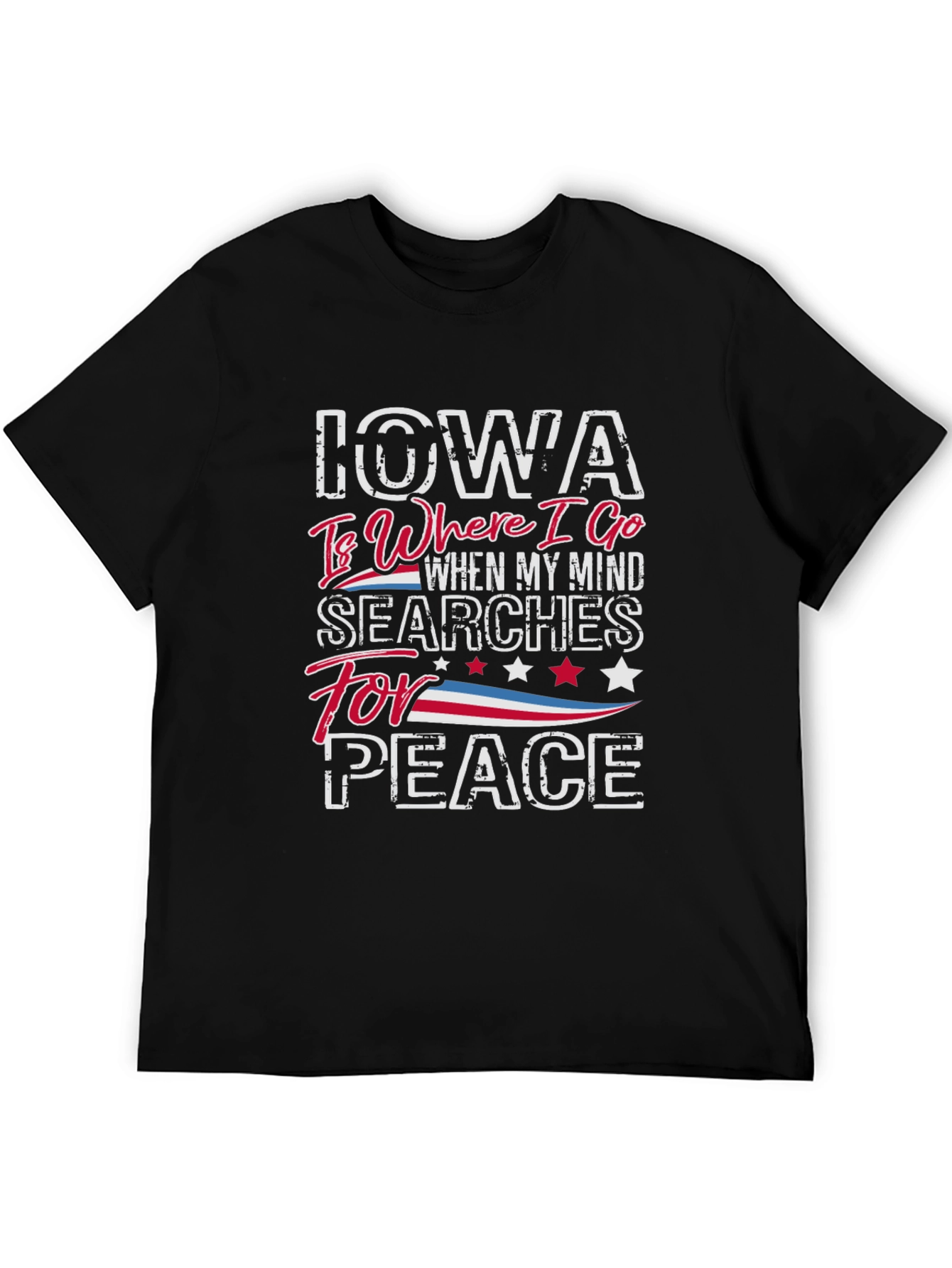 Iowa Peace T-Shirt -  Where I Go When My Mind Searches