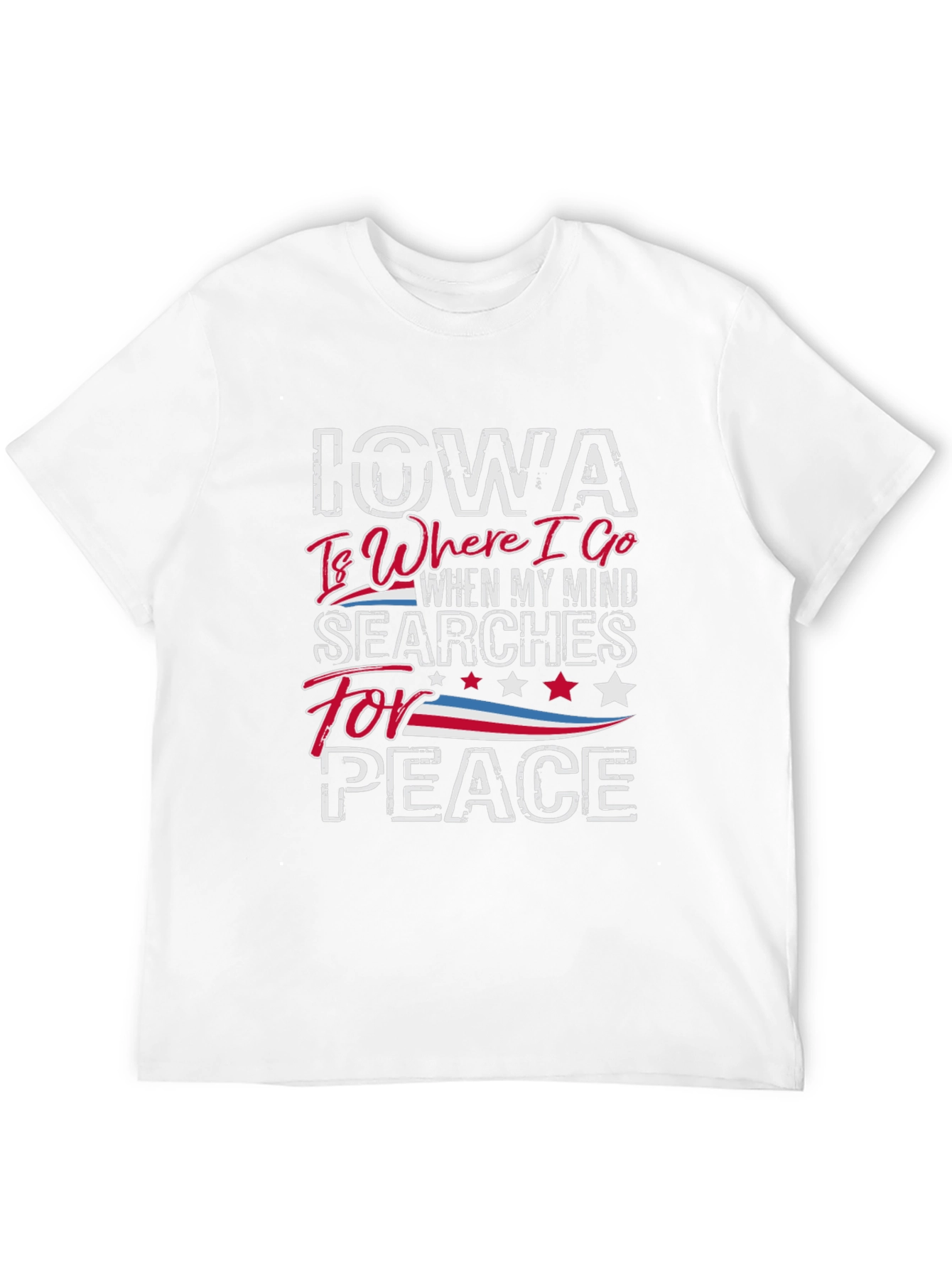 Iowa Peace T-Shirt -  Where I Go When My Mind Searches