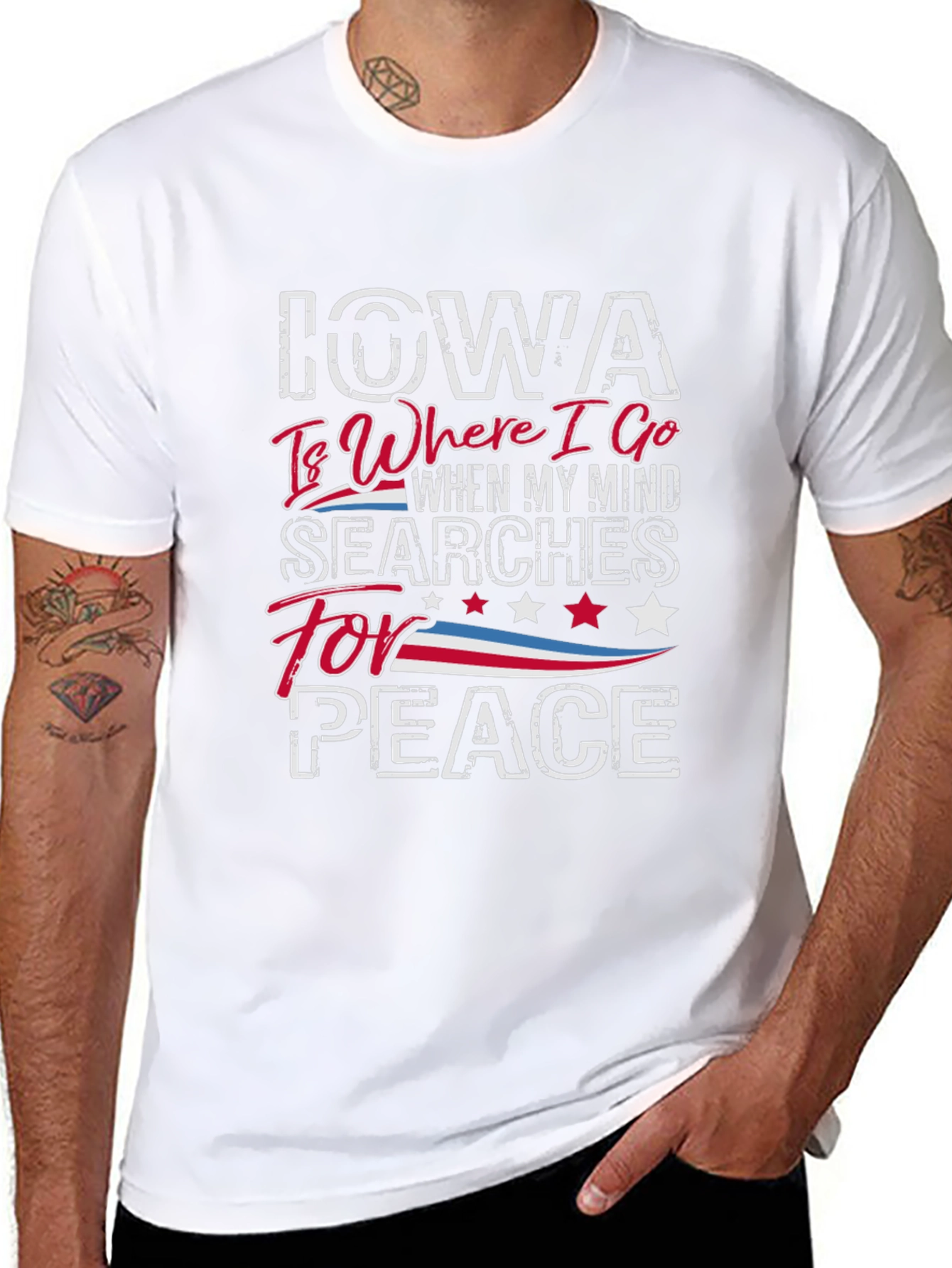 Iowa Peace T-Shirt -  Where I Go When My Mind Searches