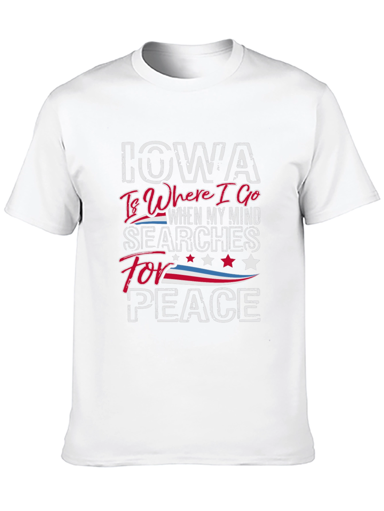 Iowa Peace T-Shirt -  Where I Go When My Mind Searches