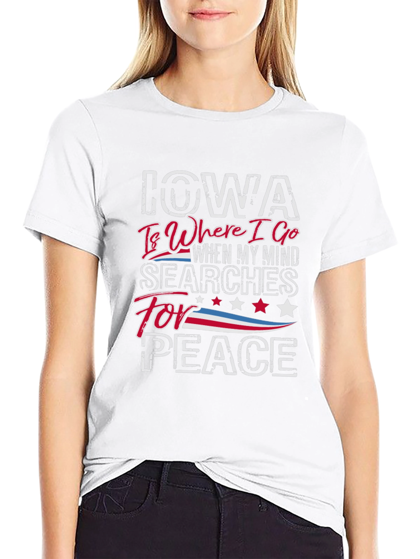 Iowa Peace T-Shirt -  Where I Go When My Mind Searches